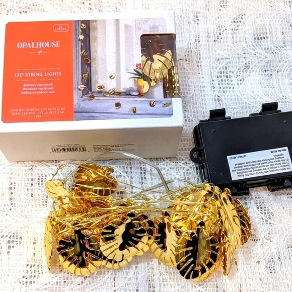 2 sets - OpalHouse Palm Leaf String Lights - Picture 1 of 3
